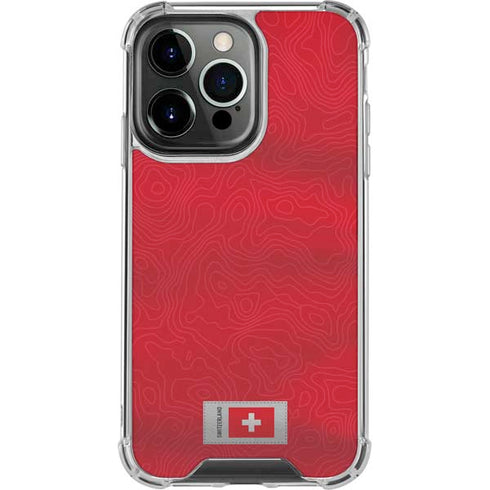 Switzerland Soccer Flag iPhone 14 Pro Clear Case